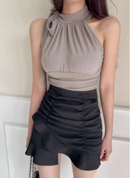 Women's Knit Strap Crop Tank Top