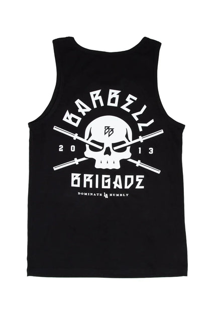 BARBELL Men's Cotton Sleeveless Shirt Skull Bodybuilding Workout Tank Tops Muscle Fitness Sports Shirts Male Gym Stringer Vest
