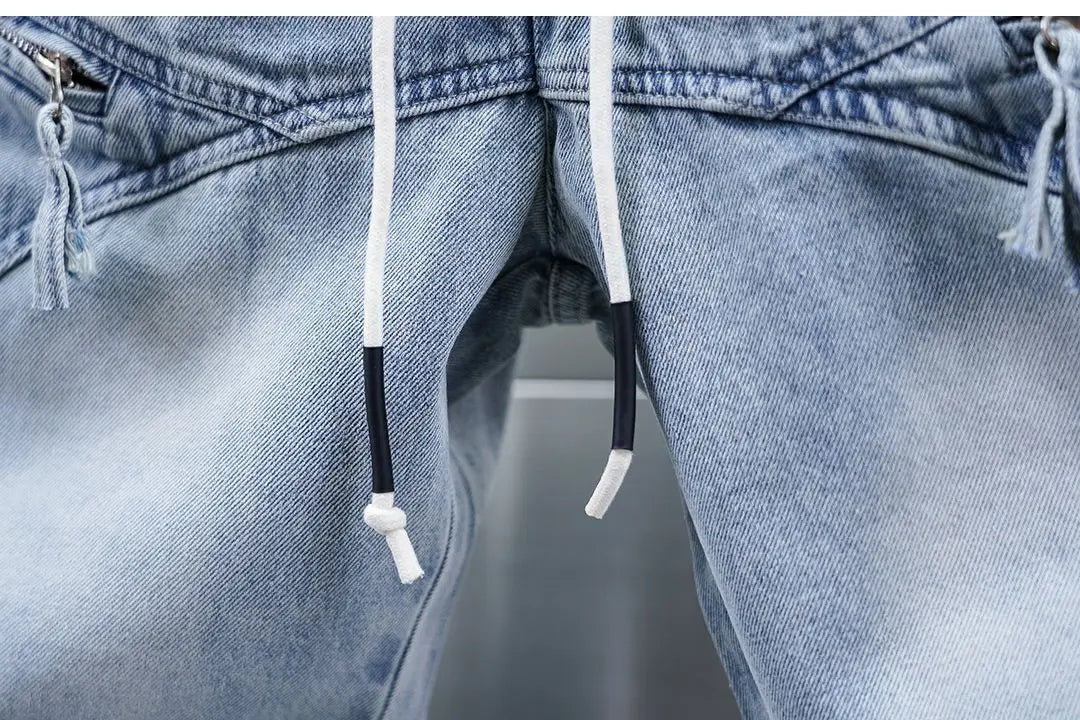 Fashionable Street Jeans Cool Zipper Harem Jeans High Quality Luxury Brand Men Clothing