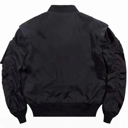 Apex Ritual – Techwear Varsity Bomber Jackets for Men – Skulls Punk Embroidery Baseball Jacket