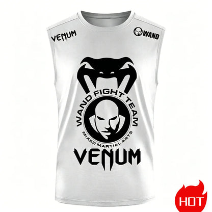 Apex Ritual – Men's 3D Snakehead Fitness Tank Top – Breathable Oversized Sleeveless Graphic Shirt