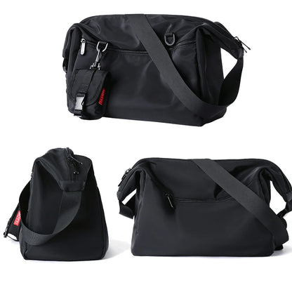MOYYI INS Korean Style Men Messenger Bags Women Travel Casual Large Hobo Bag Waterproof Nylon Laptop Crossbody Shoulder Bag