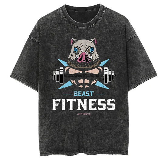 Apex Ritual – ユニセックス グラフィック オーバーサイズ ストリートウェア Tシャツ – ヴィンテージ コットン ワークアウト Tシャツ