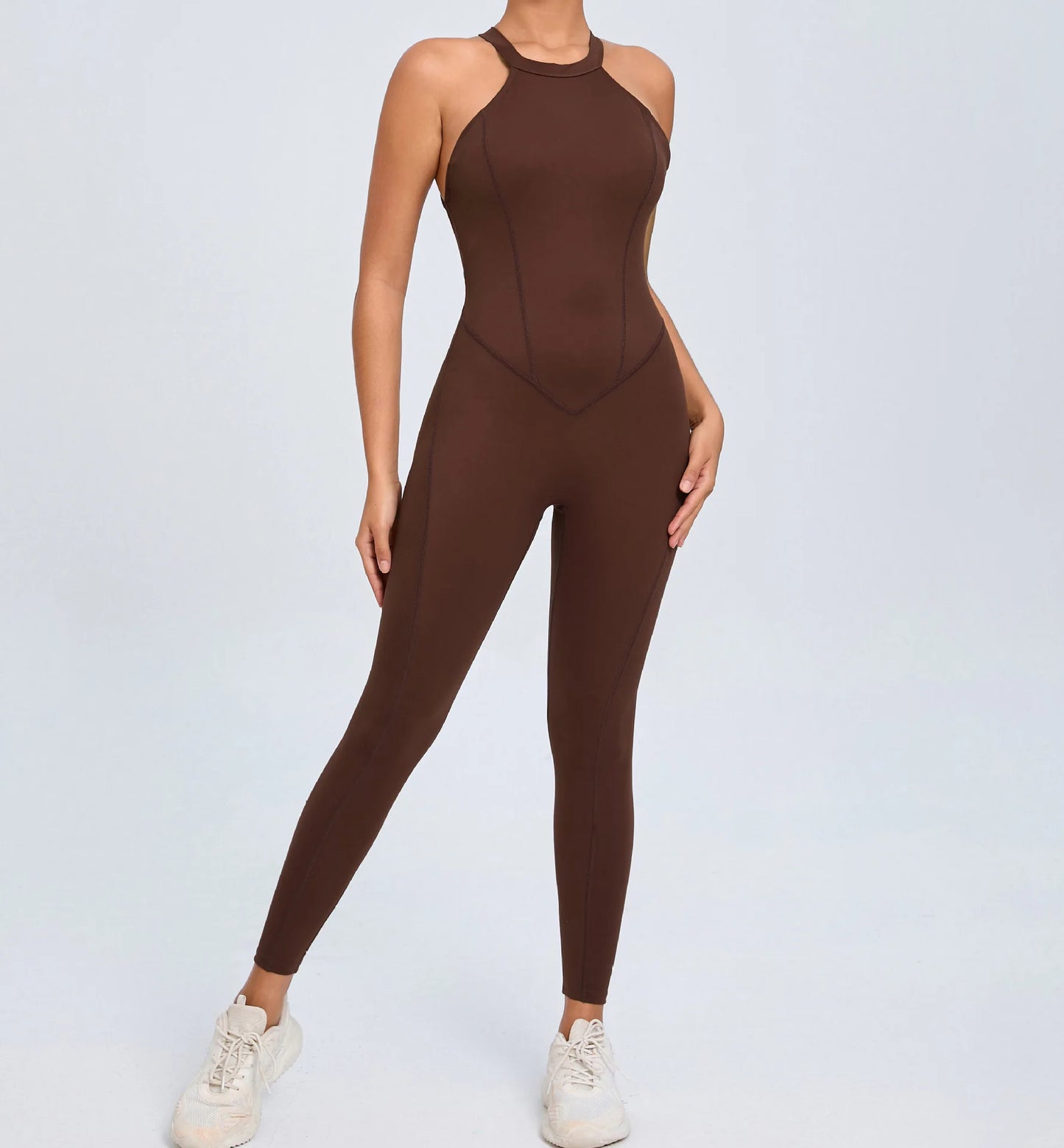 Women's Workout Coffee Jumpsuit