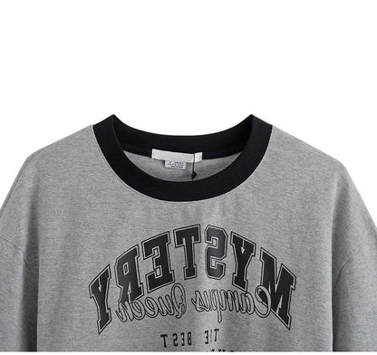 Women's Vintage Graphic Two-Piece Crop T-Shirt Set
