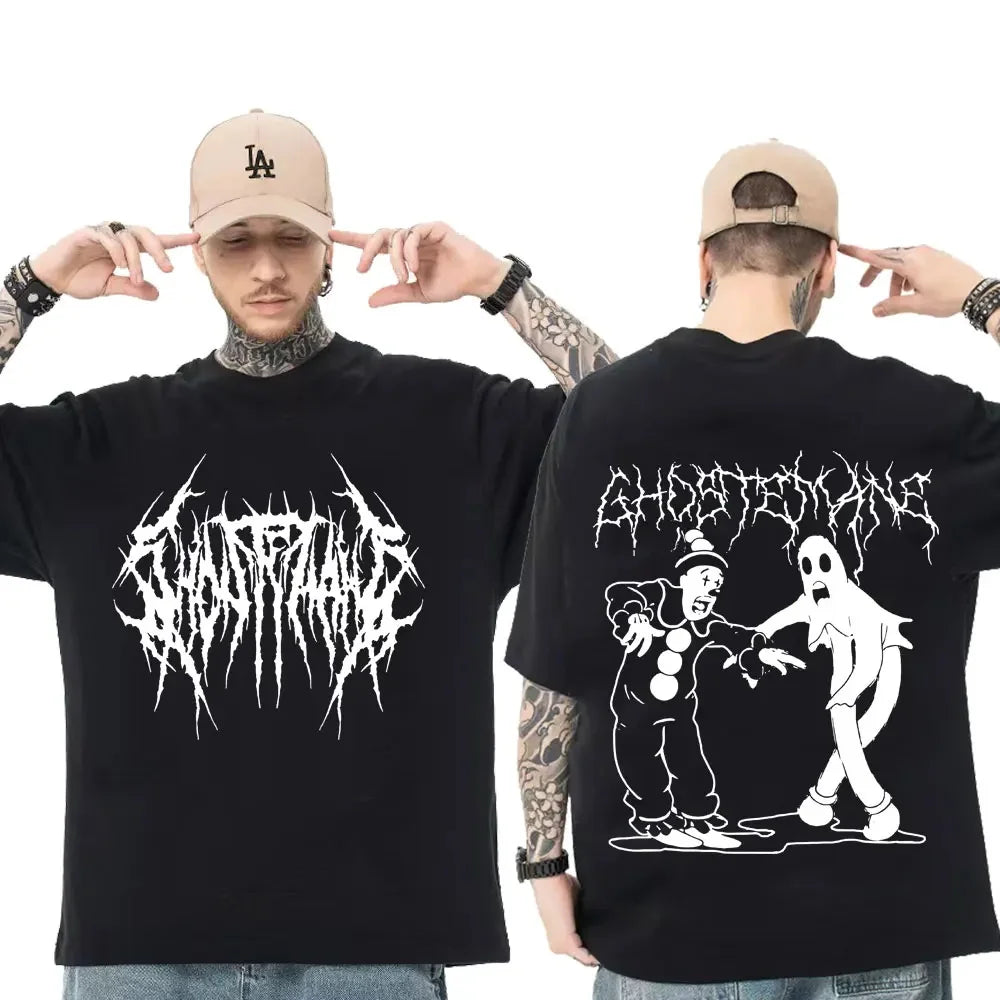 New Ghostemane Double Sided Print T-shirt Men Women Fashion Hip Hop Metal - APEX RITUAL men's t-shirts
