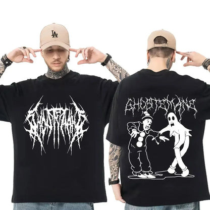 New Ghostemane Double Sided Print T-shirt Men Women Fashion Hip Hop Metal - APEX RITUAL men's t-shirts