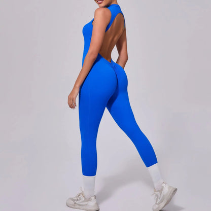 Women's Workout Black Jumpsuit