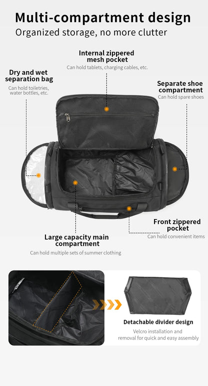 Tigernu Sports Bags Men Gym Bags For Fitness Training Outdoor WaterProof Bags Male Messenger Bag Travel Bags For Men Handbag Men