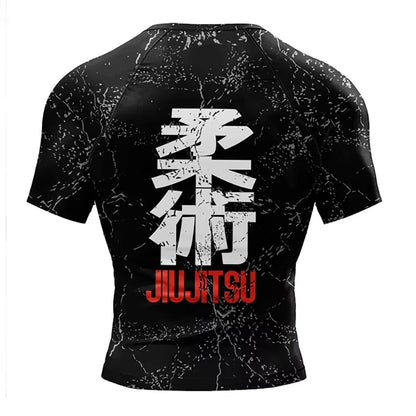 Apex Ritual – ノーギ柔術ラッシュガード – 柔術・キックボクシング ポリエステル コンプレッション スポーツTシャツ
