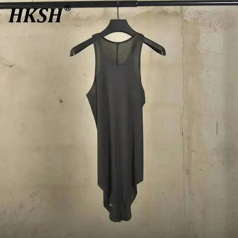 HKSH RO 2025 Summer New Man Dark Tide Chic Tank Top Ultra-thin Transparent Sleeveless Sweatshirt Wool Fashion Vest Trendy HK4911