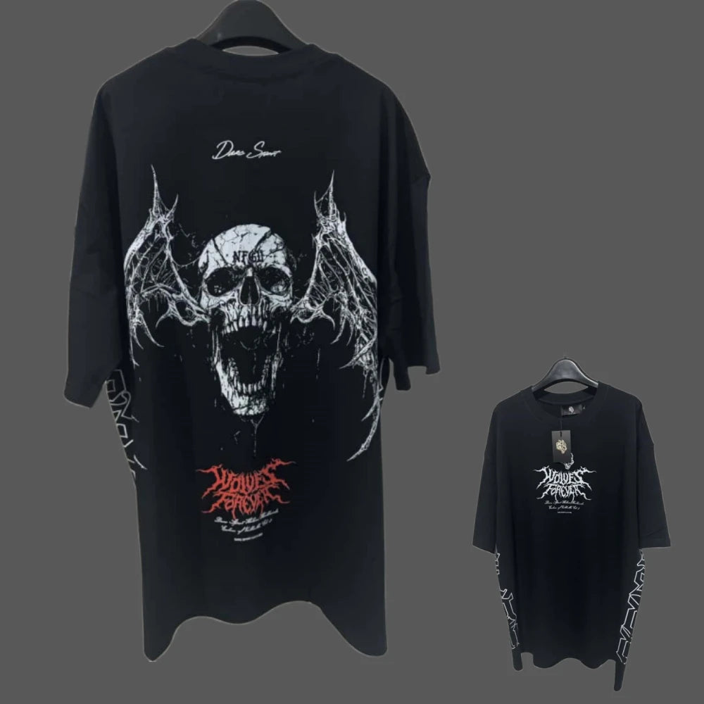 Apex Ritual – アニメプリント メンズクルーネックTシャツ – ゆったりカジュアル フィットネストレーニング コットンTee