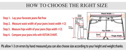 KSTUN Light Blue Baggy Pant Men Wide Leg Jeans Loose Straight Casaul Streetwear Vintage Men's Trousers 100% Cotton Large Size 40