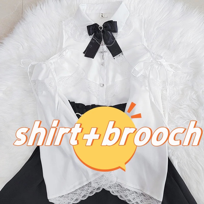 Women's Jirai Kei Lolita Long-Sleeve Blouse