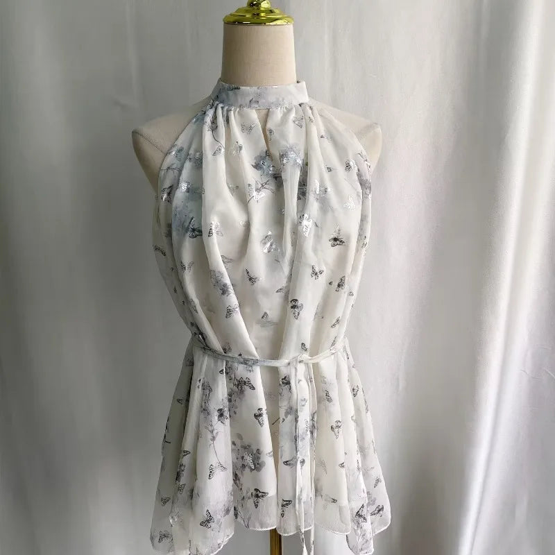 Women's Floral Halter Mini Dress