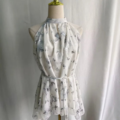 Women's Floral Halter Mini Dress