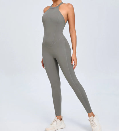 Women's Workout Coffee Jumpsuit