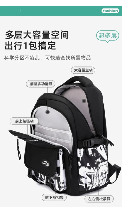 NEW Children School Bags Teenage Boys Kids Backpack Middle High School Students School Backpacks Outdoor Travel Book Bag Mochila