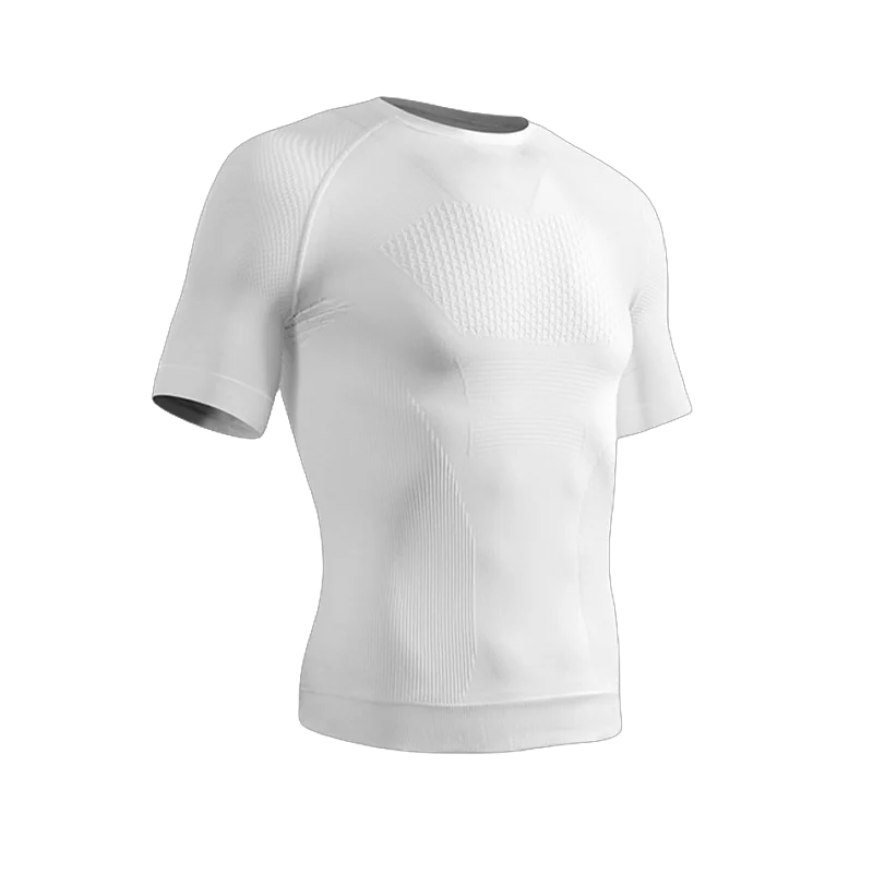 Summer Men Short Sleeve T-Shirt Breathable Compression Gym Running T Shirt Man Casual Tops Seamless Fitness Shirts Man Clothing