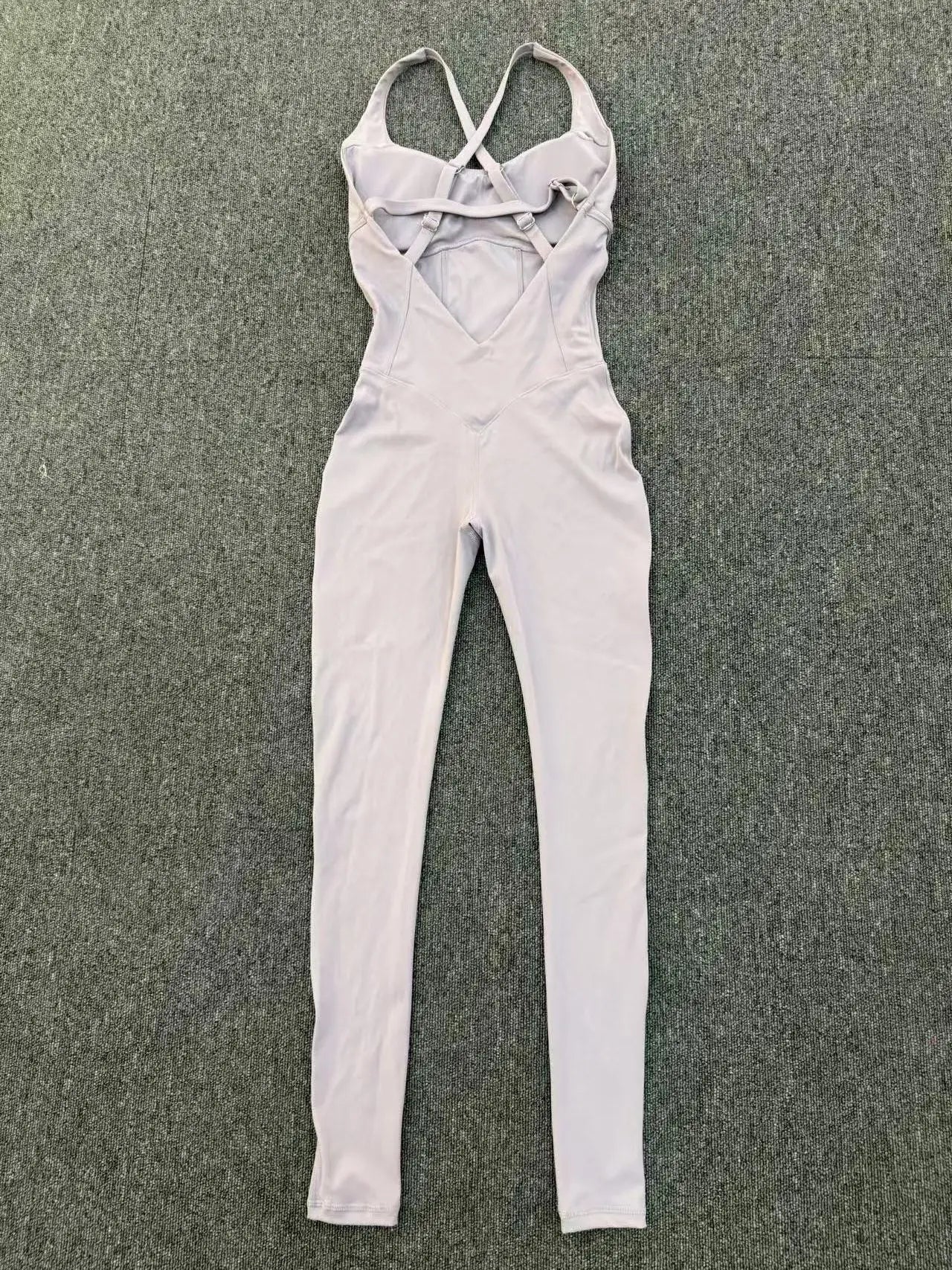 Women's Workout Backless Purple Jumpsuit