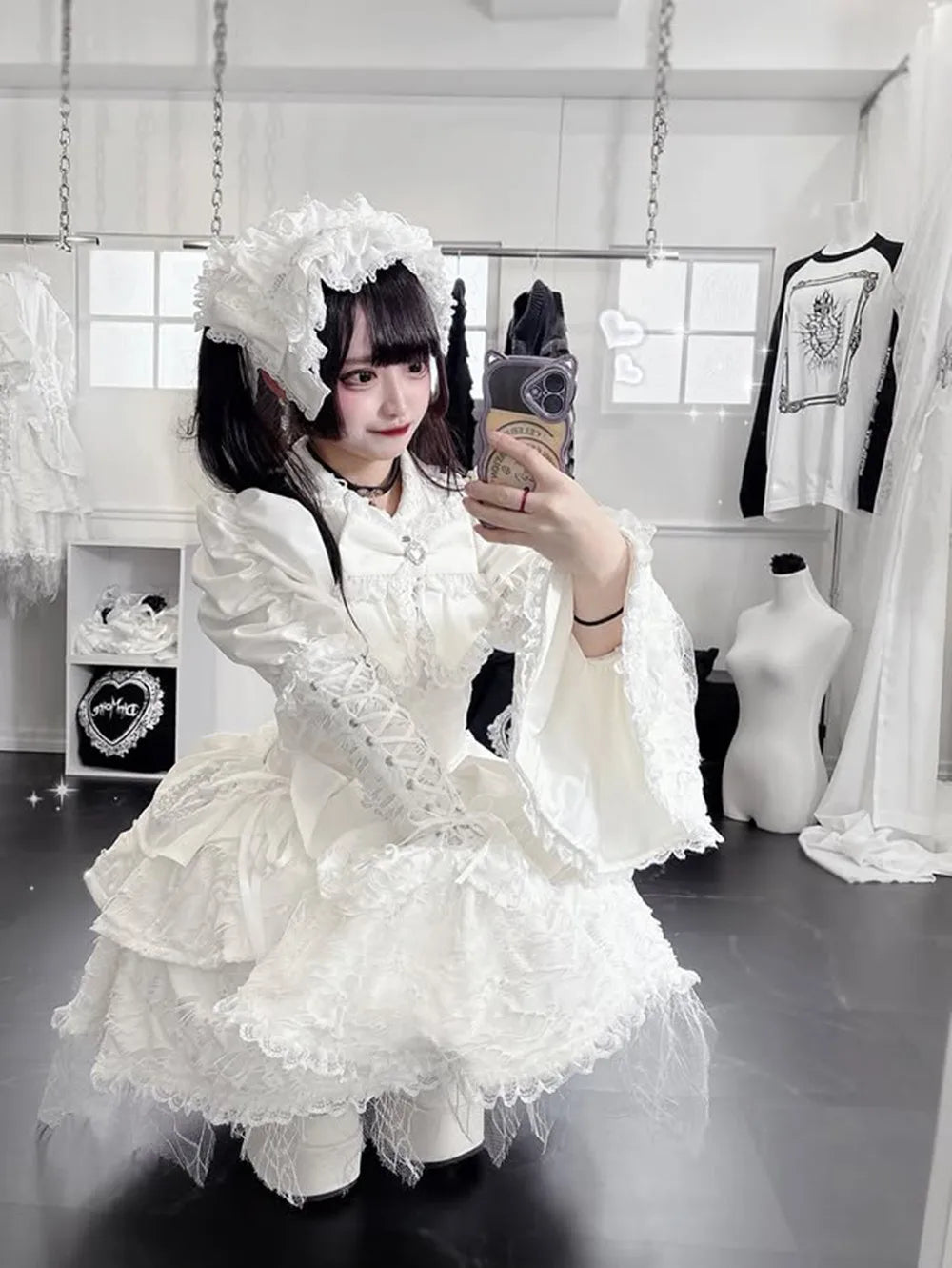 Women's Harajuku Gothic Lolita Mini Dress