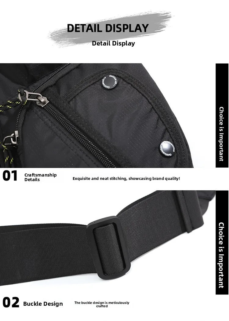2025 New Men's Oxford Cloth Crossbody Bag Casual Single Shoulder Bag Fashionable Street Style Leisure Chest Bag for Men