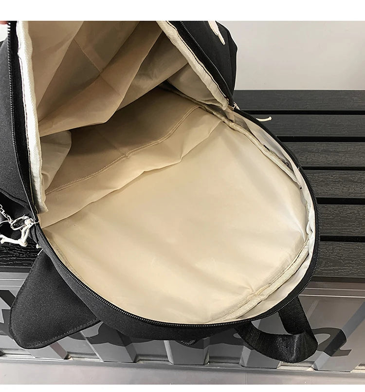 Whale Design Dual Shoulder Backpack Unisex Street Style Cycling Bag Fashionable Student Backpack for Men And Women