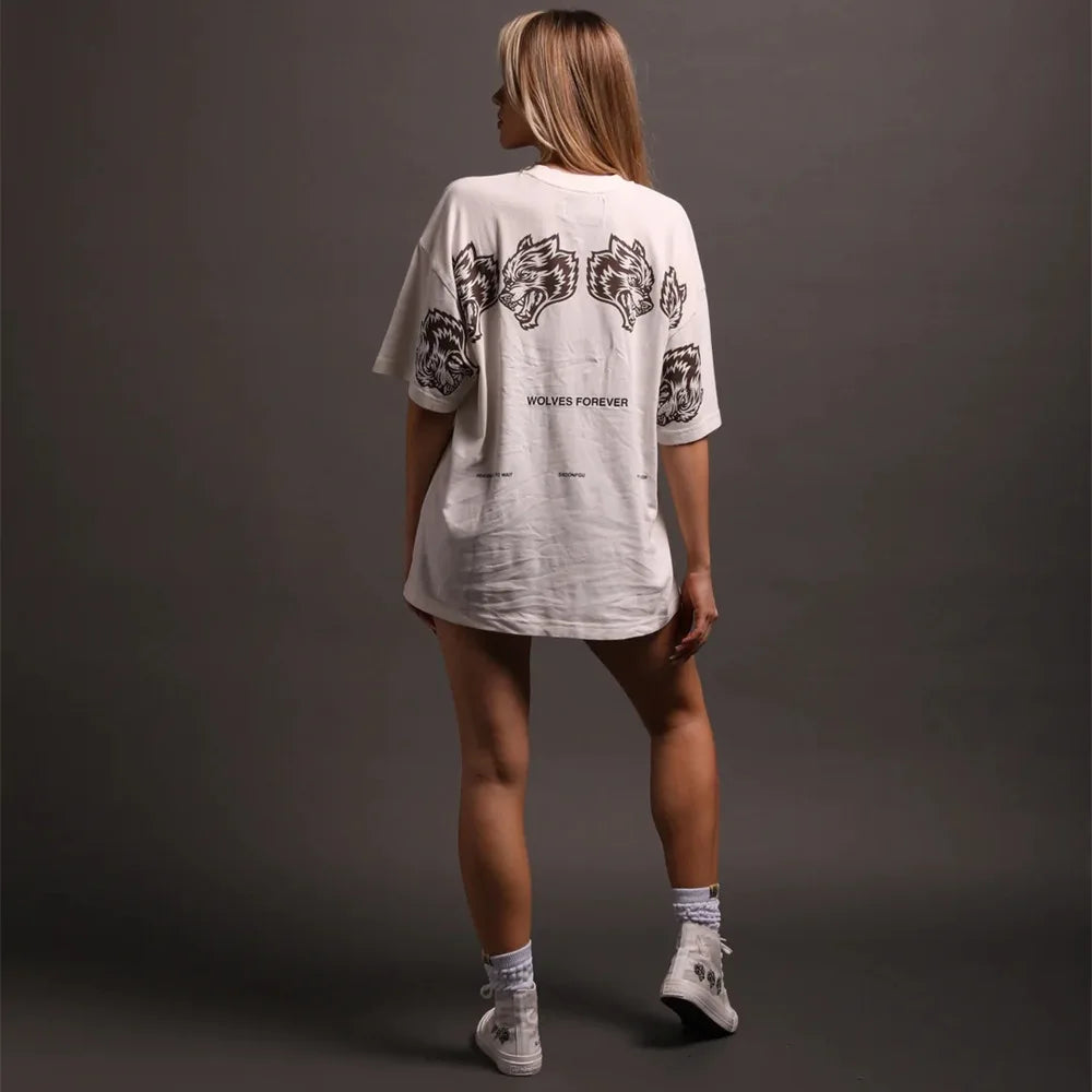 Apex Ritual – 純綿半袖プリントカップルTシャツ – 男女兼用フィットネススポーツウェア