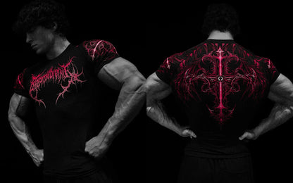 Breathedivinity Quick-dry Short-Sleeved Fitness Training Elastic Tight-Fitting Clothing Cycling Compression Fitness T-shirt