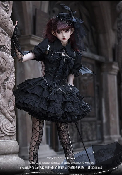 Women's Harajuku Gothic Chain JSK Dress