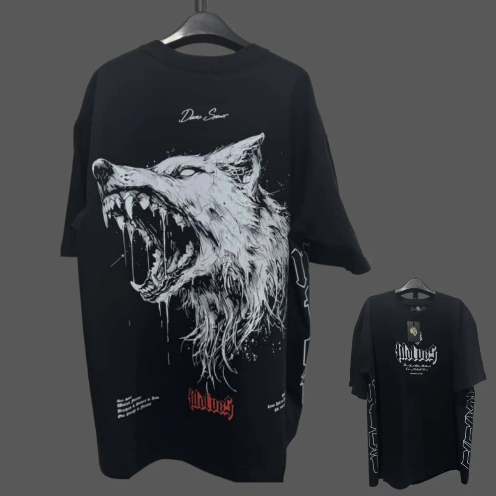 Apex Ritual – アニメプリント メンズクルーネックTシャツ – ゆったりカジュアル フィットネストレーニング コットンTee