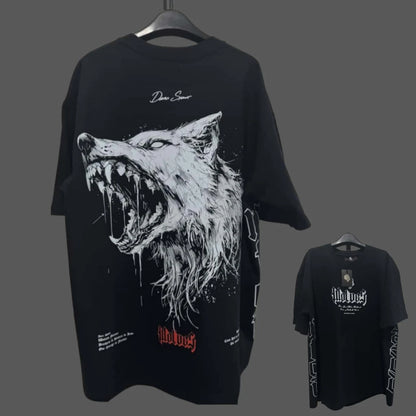 Apex Ritual – アニメプリント メンズクルーネックTシャツ – ゆったりカジュアル フィットネストレーニング コットンTee