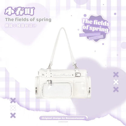 Large Capacity Japanese Y2k Shoulder Itabag Transparent MultiPocket Harajuku Crossbody Bag Cute Girl JK Uniform Underarm Bag