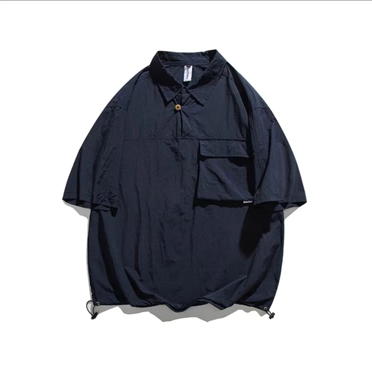 2024 New Summer Japanese Mens Set Harajuku Mid Sleeved Trendy Shirt+ Wide-leg Cargo Pants 2-pcs Thin Casual College Male Suit