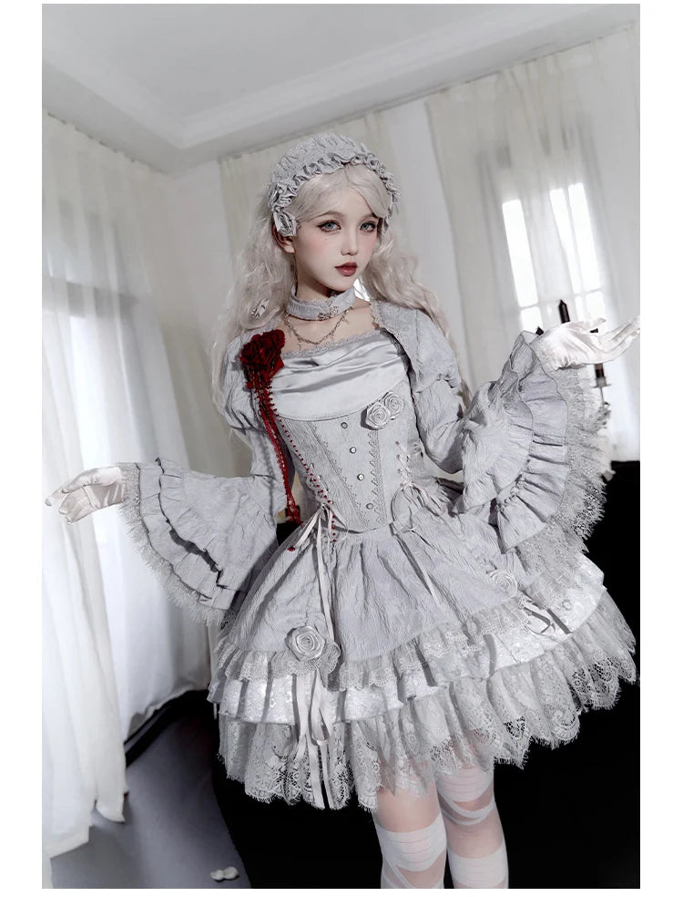 Women's Gothic Camisole Fishtail Skirt Set