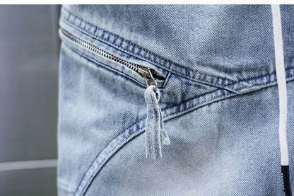 Fashionable Street Jeans Cool Zipper Harem Jeans High Quality Luxury Brand Men Clothing