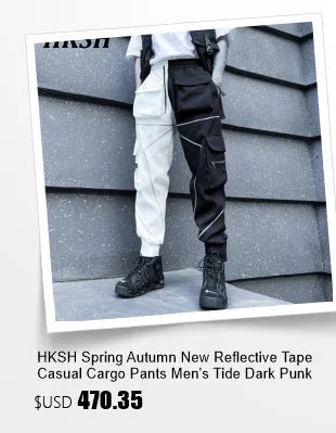 HKSH Summer Spring New Men's Tide Dark Sexy Double Layered V-neck Solid Sleeveless Tees Fashion Knit Tank Tops Chic Vest HK1399
