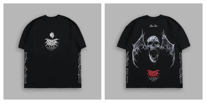 Apex Ritual – EINHERJAR サイドバイサイド オーバーサイズ Tシャツ – Y2K ゴシック ヒップホップ カップル Tシャツ