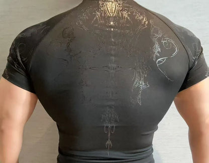 Muscle Compression Fitness Clothing NEW Men's High-intensity Training Slimming Short-sleeved Quick-drying Breathable Gym T-shirt