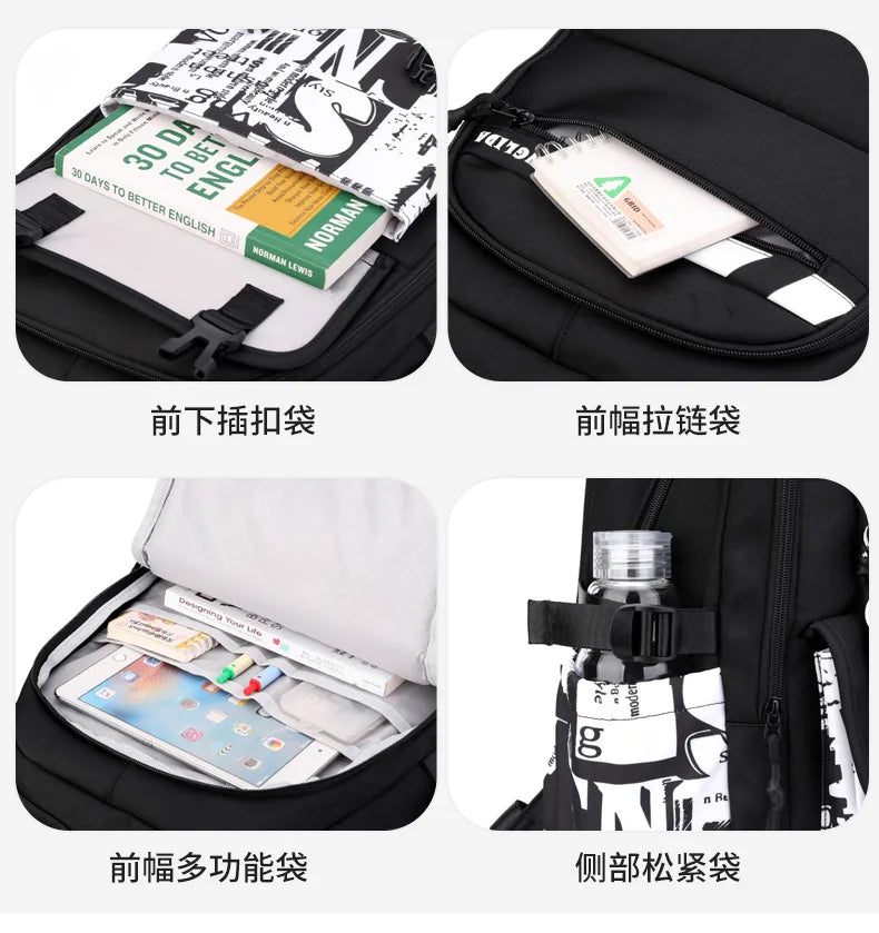 NEW Children School Bags Teenage Boys Kids Backpack Middle High School Students School Backpacks Outdoor Travel Book Bag Mochila