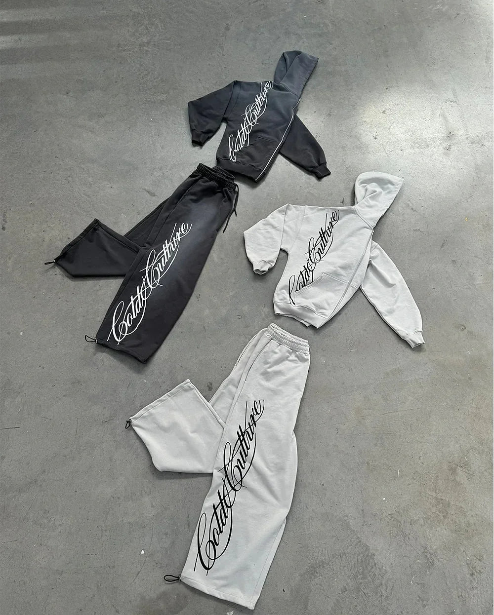 Harajuku Fashion Letter Printing Sets Men Women Loose Hoodie Retro Casual Comfortable Durable Training Outdoor Running Pants