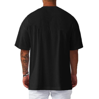 Apex Ritual – メンズオーバーサイズメッシュジムTシャツ – 速乾性トレーニング＆ランニングTシャツ