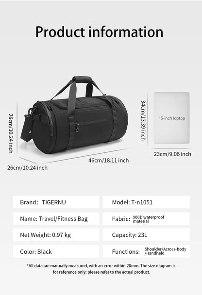 Tigernu Sports Bags Men Gym Bags For Fitness Training Outdoor WaterProof Bags Male Messenger Bag Travel Bags For Men Handbag Men
