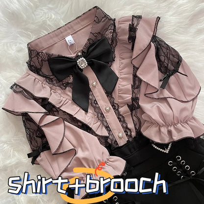 Women's Jirai Kei Lolita Long-Sleeve Blouse