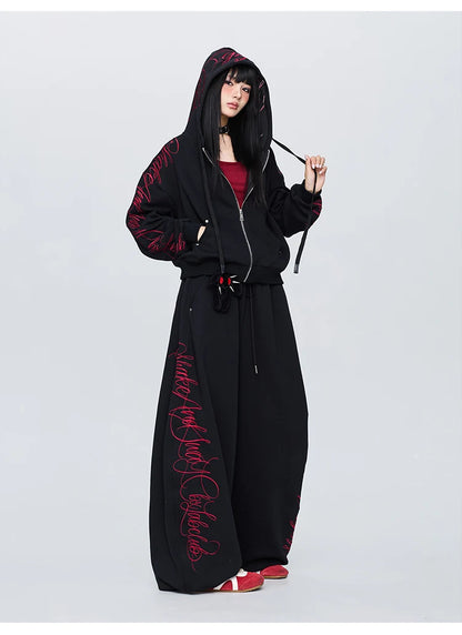 Apex Ritual – ゴシックソーン ボディセット – ヘビーデューティー フーディー＆スポーツパンツ レディース