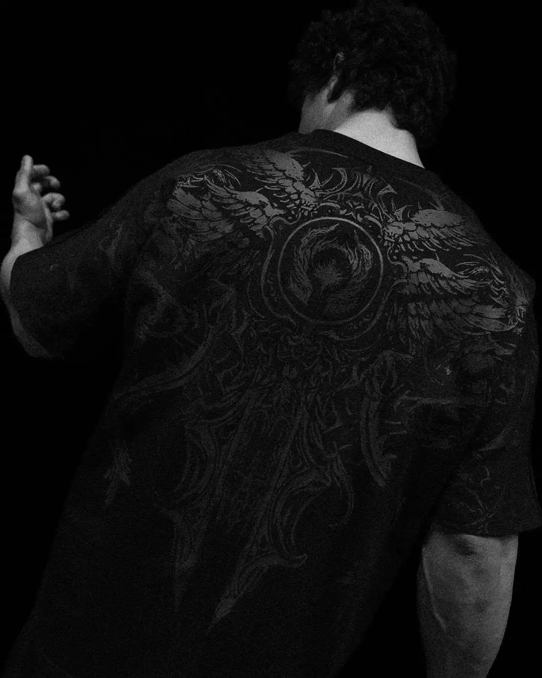 Breathedivinity Loose Large-Sized Cotton Sports Fitness Men's Short-Sleeved T-shirt