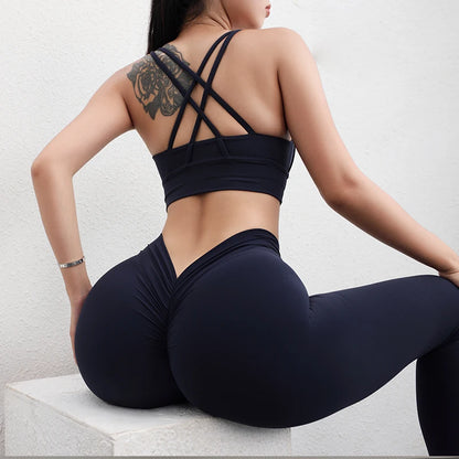 Women's Workout Slim Fit High-Waist Two-Piece Set