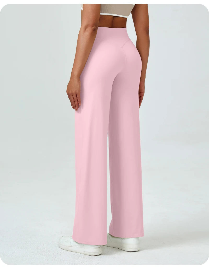 Apex Ritual – Women's High-Waist Straight-Leg Yoga Pants – Relaxed Fit Training Trousers