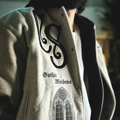 Apex Ritual – トレンディな重厚刺繍ベースボールジャケット – アメリカンハイスクールY2kヒップホップユニセックスジャケット