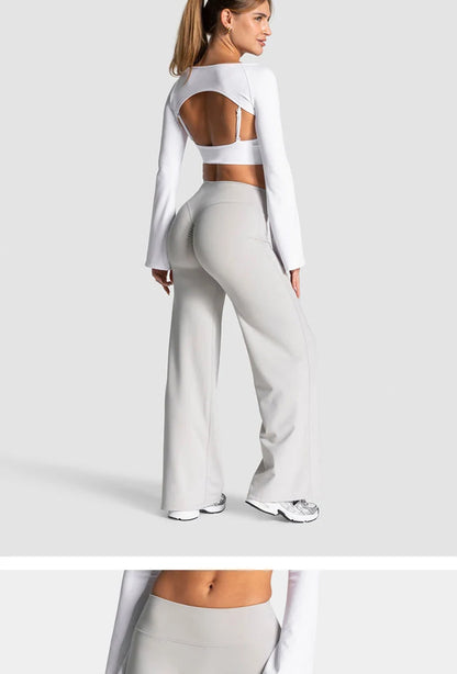 Women's Scrunch Wide-Leg Yoga Pants